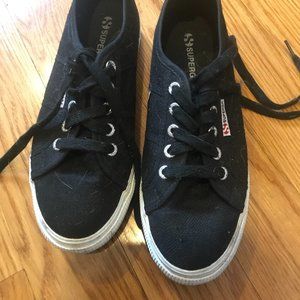 Black Platform Superga